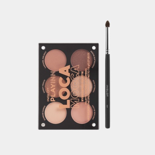 Bảng Phấn Mắt Tông Thanh Lịch Sang Trọng Playinn Eye Shadow Palette Loca Mocca + Cọ Trang Điểm Mắt 8Ohp/S | Inglot Là Thương Hiệu Mỹ Phẩm Uy Tín Được Các Chuyên Gia Trang Điểm Hàng Đầu Thế Giới Tin Dùng