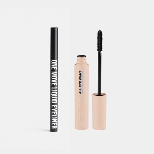Combo 1 Bút Kẻ Mắt One Move + 1 All Eye  Want Mascara  Màu Đen/Mascara | Inglot Là Thương Hiệu Mỹ Phẩm Uy Tín Được Các Chuyên Gia Trang Điểm Hàng Đầu Thế Giới Tin Dùng