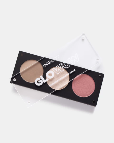 Bảng Phấn Má Hồng, Bắt Sáng, Tạo Khối Đa Chức Năng 3In1 Face Palette - Glowow