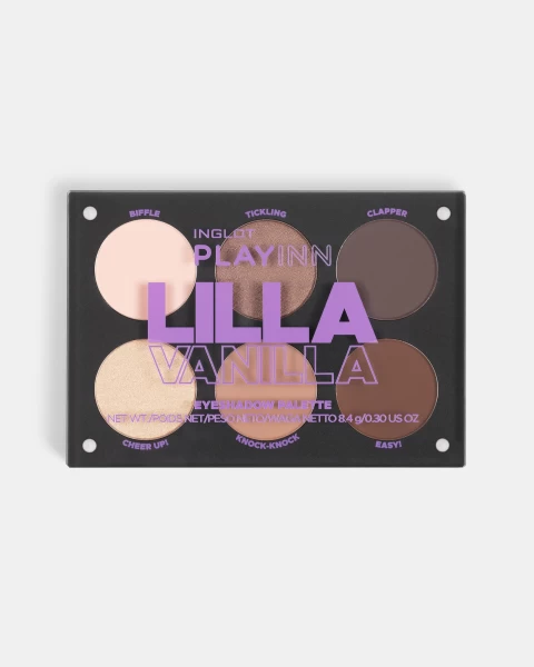 Bảng Phấn Mắt Tông Nâu Thanh Lịch Playinn Eye Shadow Palette Lilla Vanilla + Cọ Trang Điểm Mắt 8Ohp/S