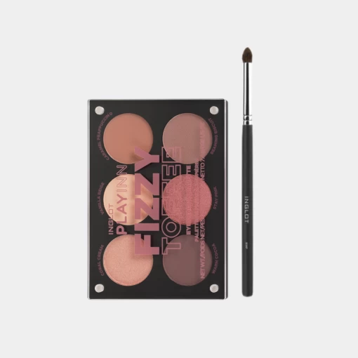 Bảng Phấn Mắt Tông Ngọt Ngào Playinn Eye Shadow Palette Fizzy Toffee + Cọ Trang Điểm Mắt 8Ohp/S