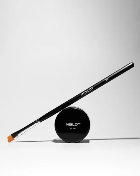 Combo Gel Kẻ Mắt Đen Mun Amc Eyliner Gel 77 +  Cọ Kẻ Mắt Đầu Xéo 31T