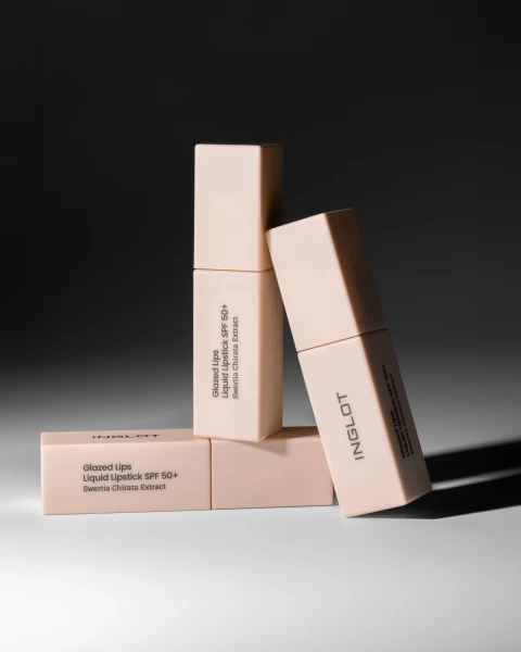 Son Kem Nước Chống Nắng Spf 50+, Hiệu Ứng Môi Tráng Gương Glazed Lips Liquid Lipstick Spf 50+ 3.5Ml Inglot- Salted Caramel (92): Nude Caramel (Nâu Tây, Warm Tone)