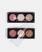Bảng Phấn Má Hồng, Bắt Sáng, Tạo Khối Đa Chức Năng 3In1 Face Palette - Glowow