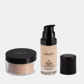 Combo Kem Nền Che Phủ Hoàn Hảo Mịn Lì Hd Perfect Coverup Foundation 77 + Phấn Phủ Vegan Mịn Nhẹ Kiềm Dầu Perfect Finish Loose Powder 12