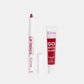 Combo Son Dưỡng Bóng Vegan Dạng Tuýp Playinn Go With Glow Lip Gloss 27 + Son Bút Chì Inglot Velvet Define Pencil 66