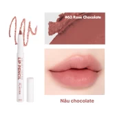 Son Bút Chì Kẻ Viền Môi & Son Môi Playinn Velvet Define Lip Pencil Rose Chocolate 63 (1.6G)